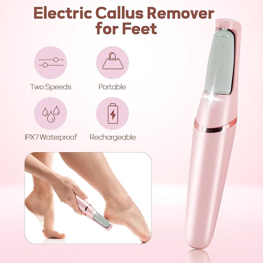 Rechargeable Foot Callus Remover With 1 Extra Head | Foot Pedi | Grinder For Soft Skin | Find Back Feet Care View Gallery - Pakistan