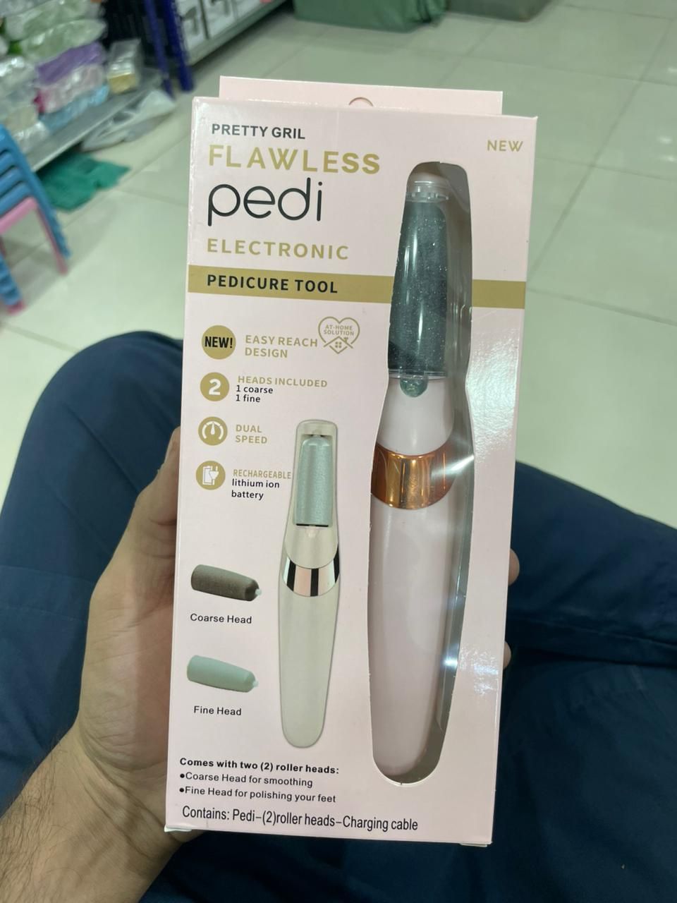 Rechargeable Foot Callus Remover With 1 Extra Head | Foot Pedi | Grinder For Soft Skin | Find Back Feet Care View Gallery - Pakistan