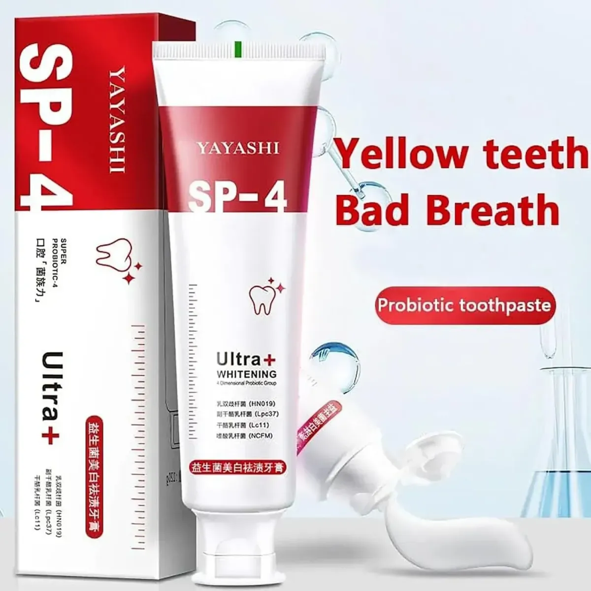 Yayashi SP 4 Ultra Whitening Toothpaste – Strong Stain Removal & Fresh Breath Daily Oral Care (120g) View Gallery - Pakistan