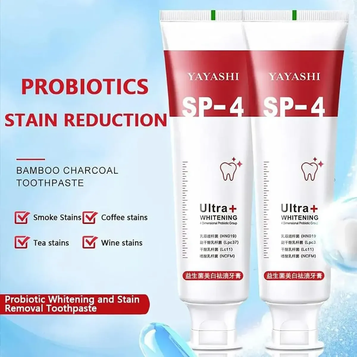 Yayashi SP 4 Ultra Whitening Toothpaste – Strong Stain Removal & Fresh Breath Daily Oral Care (120g) View Gallery - Pakistan