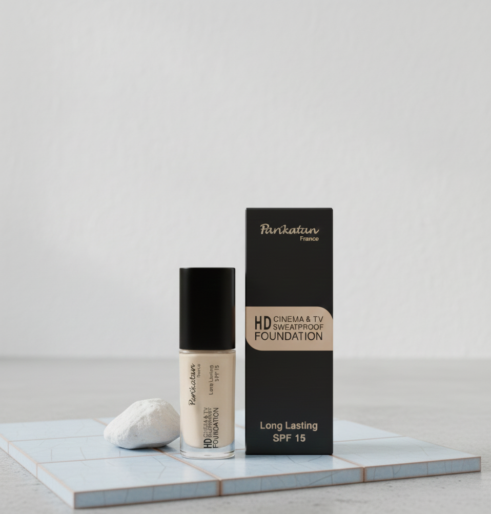 Parkistan France HD Cinema & TV Sweatproof Foundation – Long Lasting, SPF 15, Full Coverage Makeup View Gallery - Pakistan