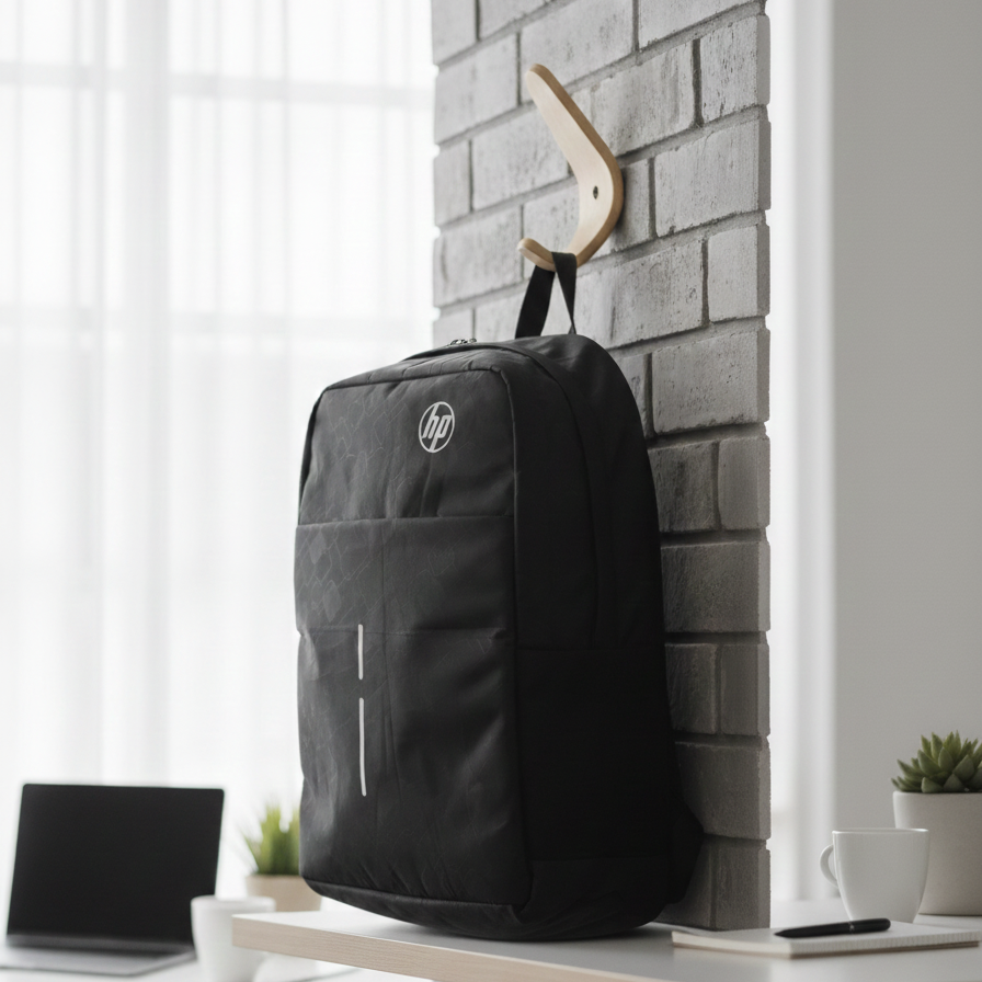 HP Lightweight Water Resistant Laptop Backpack Black Durable Quality Reliable Utility Comfortable Carry Stylish Design