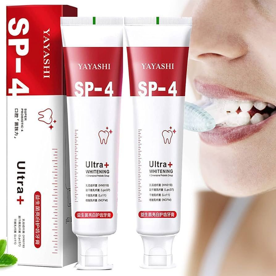 Yayashi Sp 4 Ultra Whitening Toothpaste Strong Stain Removal Fresh Breath Daily Oral Care - 120g