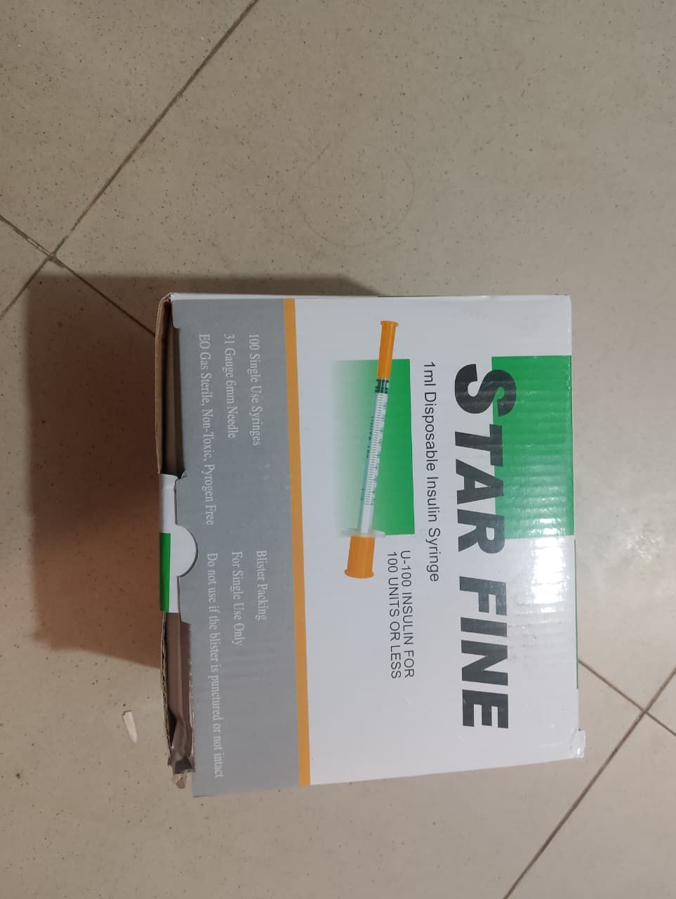 Star Fine Insulin Syringes – 100 Pcs Box | Ultra-Fine Needle, Sterile & Single-Use Medical Syringes View Gallery - Pakistan