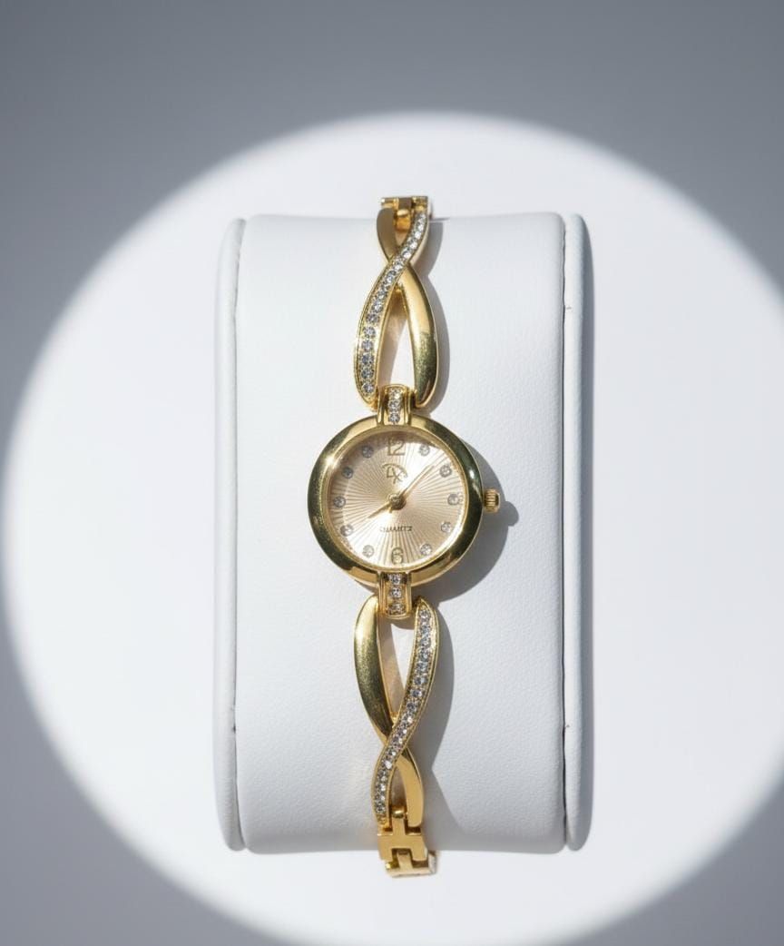 RTJ-181 Elegant Zircon Korean Watch – Stylish Fashion Accessory, Classic Timepiece for Women View Gallery - Pakistan