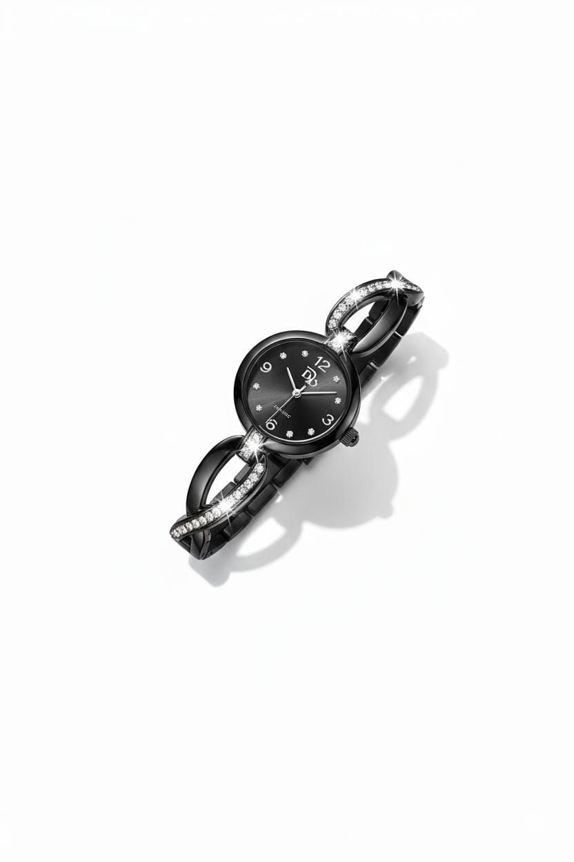 RTJ-181 Elegant Zircon Korean Watch – Stylish Fashion Accessory, Classic Timepiece for Women View Gallery - Pakistan