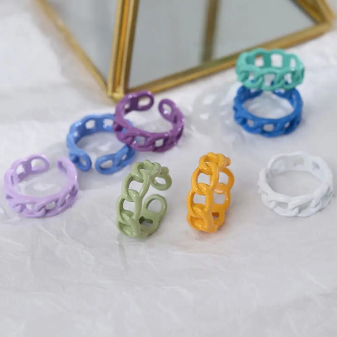 BRJ-180 Metal Funky Korean Rings – Trendy Fashion Jewellery, Stylish Accessory for Women and Men