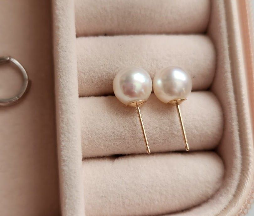 PJT-177 Simple Pearl Earrings 10mm – Elegant Jewelry, Stylish Accessory for Women- White Colour