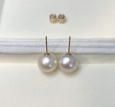 PJT-177 Simple Pearl Earrings 10mm – Elegant Jewelry, Stylish Accessory for Women- White Colour View Gallery - Pakistan