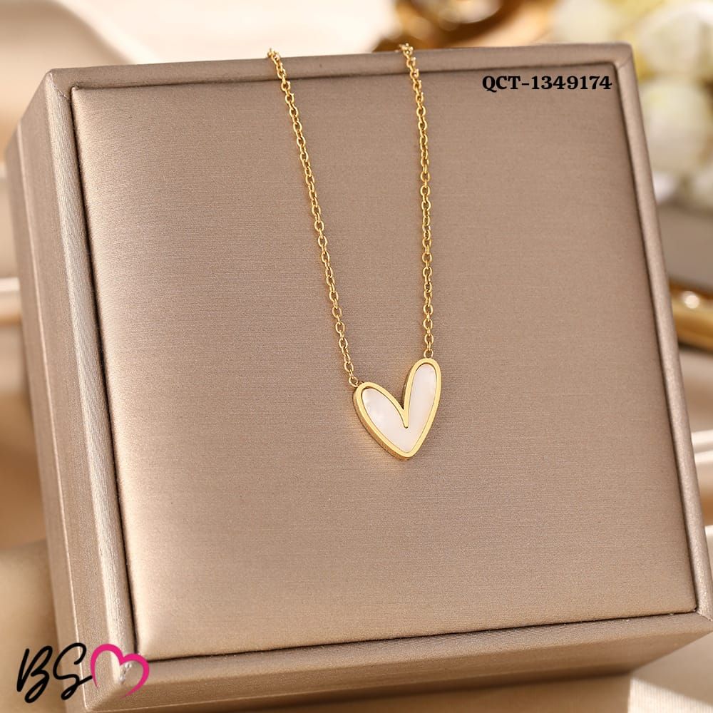 QCT-174 Mini Heart Stainless Steel Necklace – Elegant Jewellery, Stylish Accessory for Women View Gallery - Pakistan