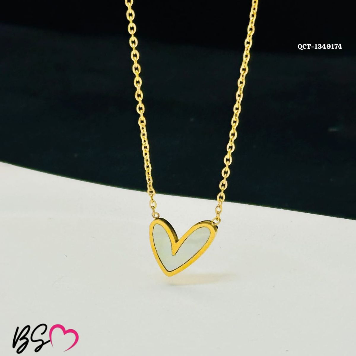 QCT-174 Mini Heart Stainless Steel Necklace – Elegant Jewellery, Stylish Accessory for Women View Gallery - Pakistan