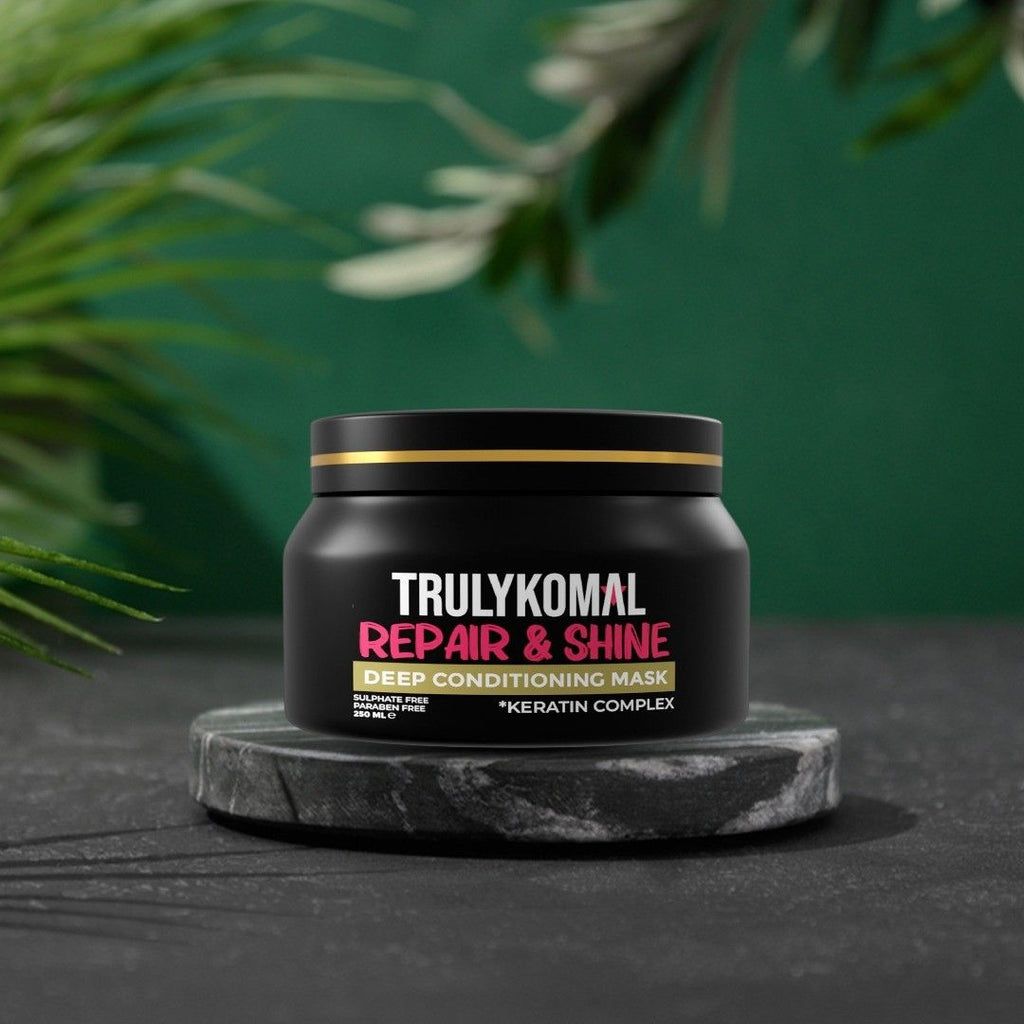 Trulykomal Keratin Repair &amp; Shine Deep Conditioning Mask: The Ultimate Vitamin-Rich Treatment to Restore Dry, Damaged, and Frizzy Hair