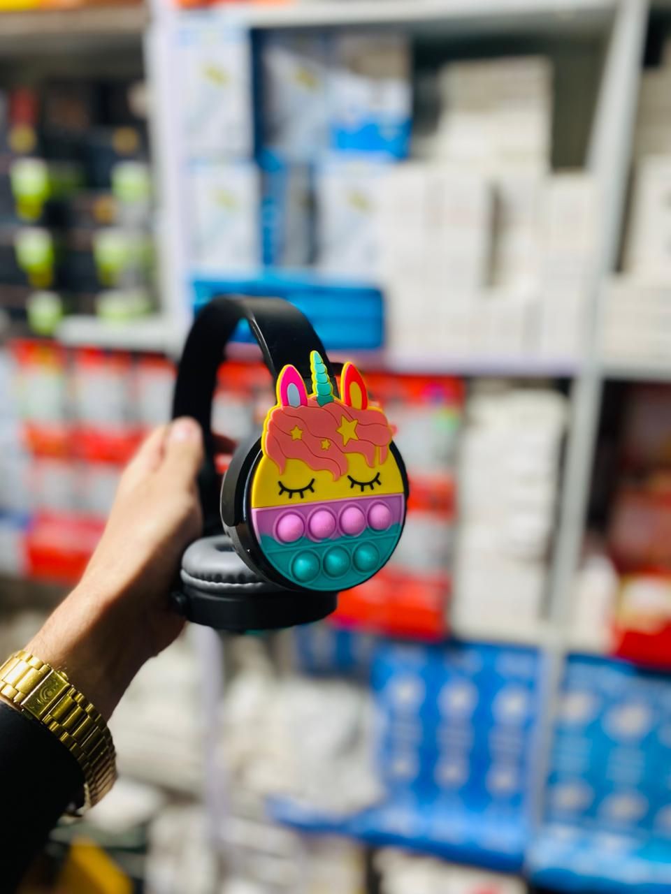 SAMONPOW Kids Bluetooth Headphones – Wireless, Noise-Cancelling, with Microphone | Soft Silicone On-Ear Headphones for School, Travel, Tablet & Phone (random colour) View Gallery - Pakistan