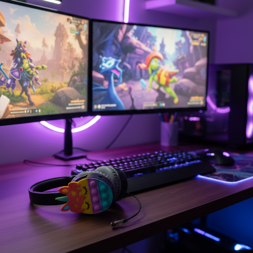 SAMONPOW Kids Bluetooth Headphones – Wireless, Noise-Cancelling, with Microphone | Soft Silicone On-Ear Headphones for School, Travel, Tablet & Phone (random colour) View Gallery - Pakistan