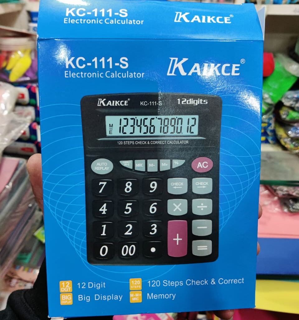 Kaikce KC 111 S Electronic Calculator Durable Quality Easy Use Clear Display Reliable Utility Compact Design View Gallery - Pakistan