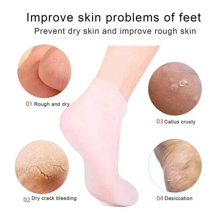 Combo Deal Silicon Gloves And Silicon Socks Durable Quality Comfortable Fit Soft Texture Perfect Choice For Skin Care Relaxation Travel And Household Need View Gallery - Pakistan