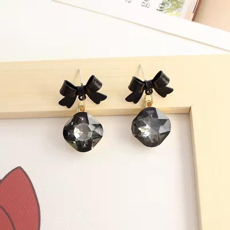 AWJ-166 Bow Shape Korean Earrings – Elegant Fashion Jewellery, Stylish Accessory for Women View Gallery - Pakistan