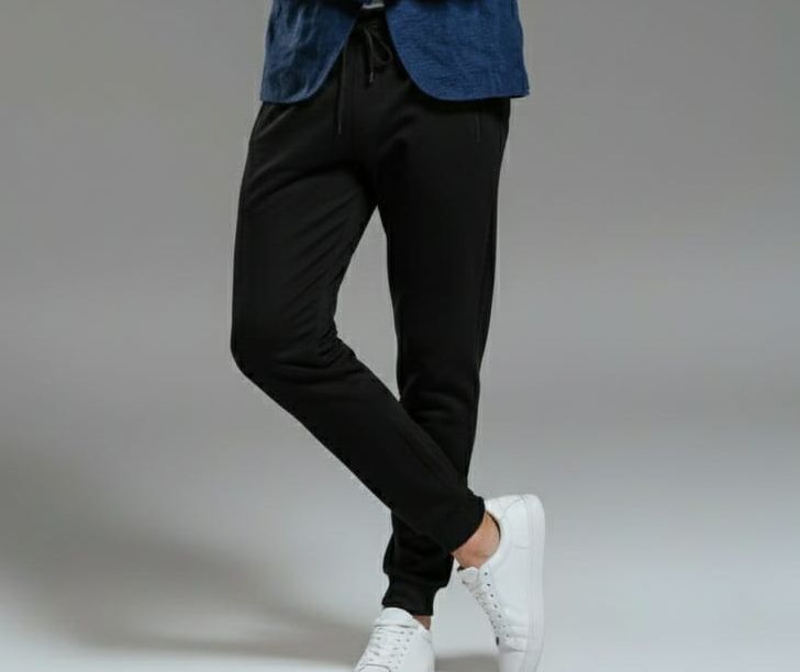 Black Trouser with Double Side Zipper Pockets | Comfortable & Stylish Casual Bottom | Premium Fabric View Gallery - Pakistan