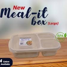 Meal-It 3-Compartment Lunch Box (1000 ml Large) – Leak-Resistant Meal Prep Container for Neatly Separated Food Items View Gallery - Pakistan