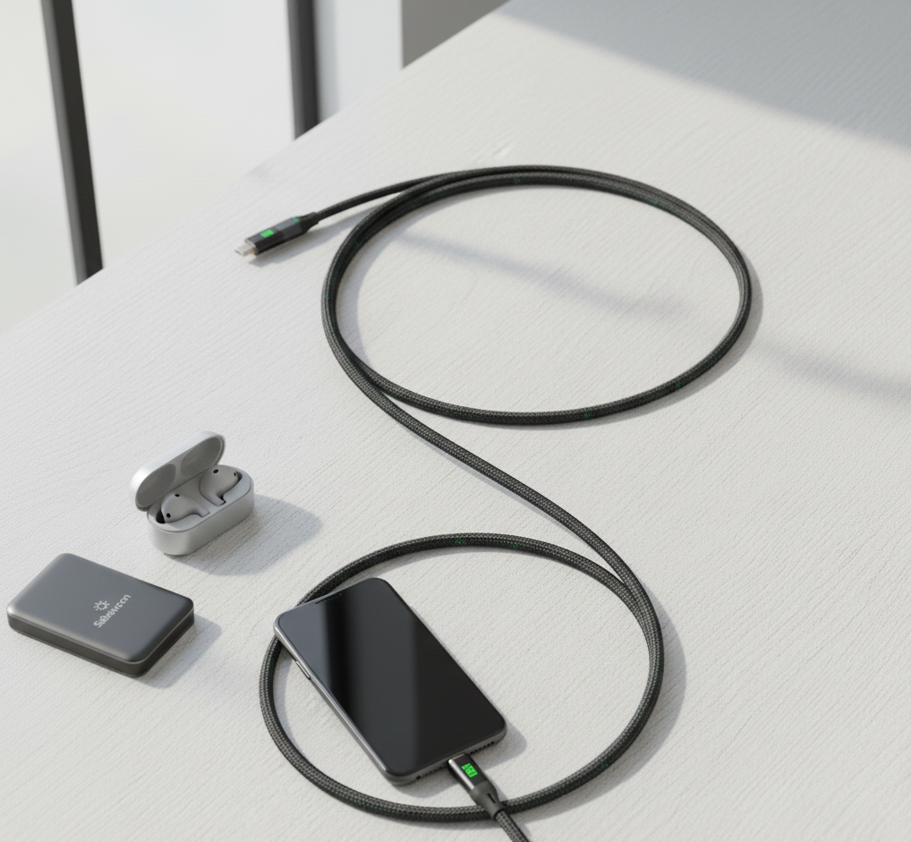 Sabawoon  Type-C to iPhone Cable | PD 27W Fast Charging – High-Speed, Safe & Durable View Gallery - Pakistan