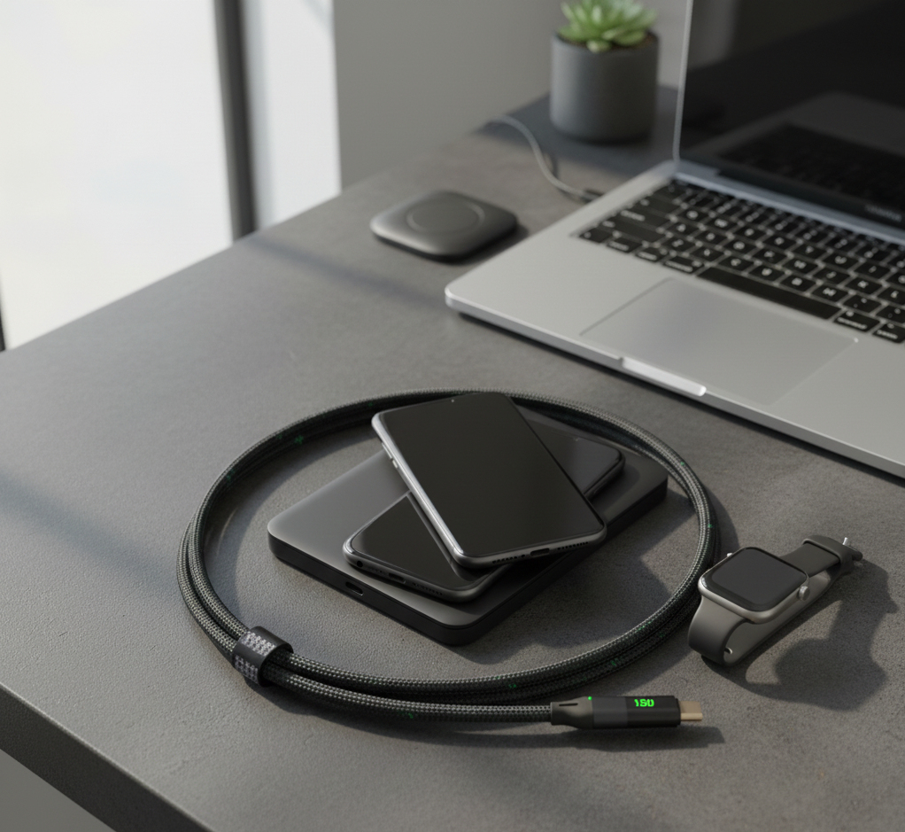 Sabawoon Type-C to Type-C 120W Fast Charging Cable – Ultra-Durable, Super-Speed Power Delivery View Gallery - Pakistan