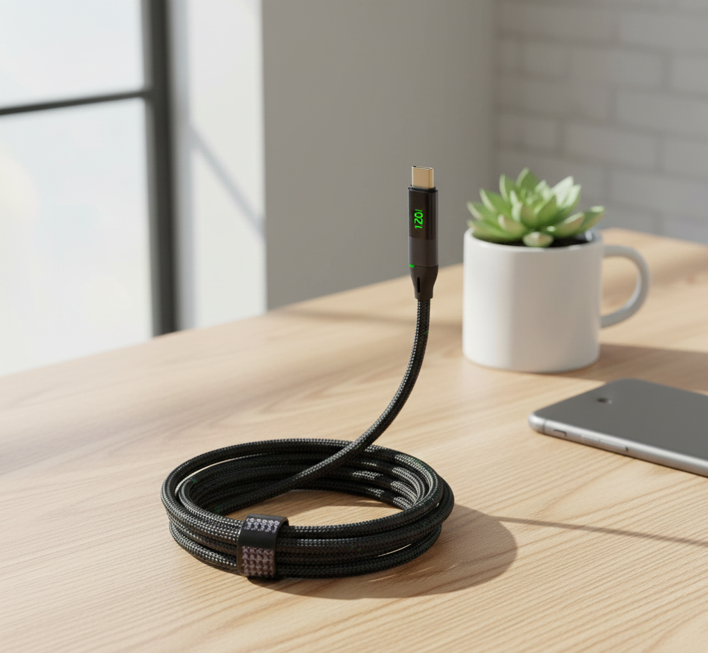 Sabawoon Type-C to Type-C 120W Fast Charging Cable – Ultra-Durable, Super-Speed Power Delivery View Gallery - Pakistan