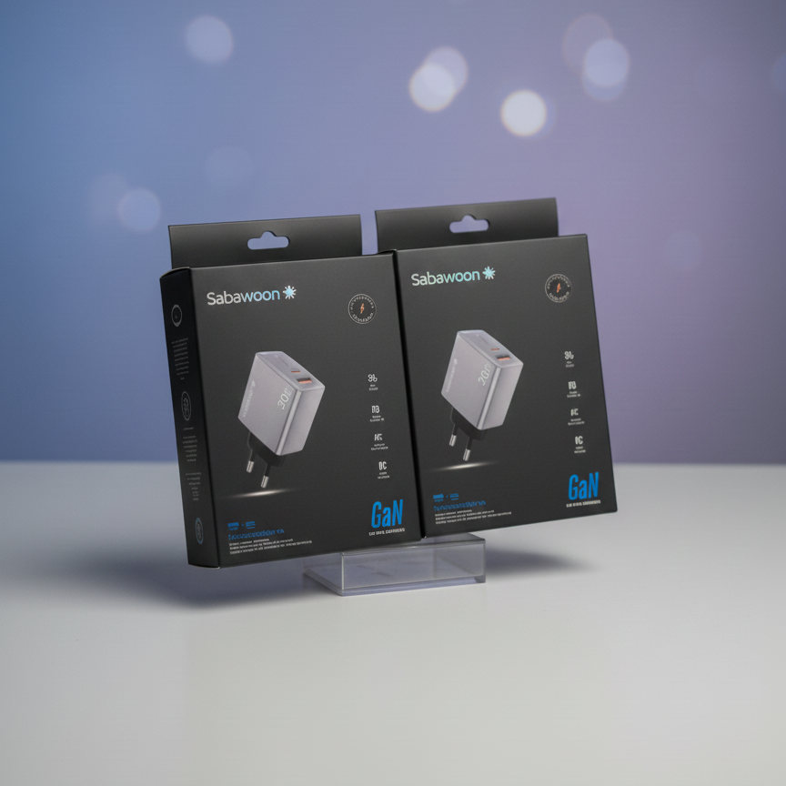 Sabawoon 30W GAN  – Fast Charging Power Brick for All Devices without caple