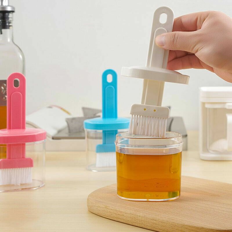 Oil Bottle with Silicone Brush – Durable Kitchen Tool for Easy Cooking and Baking Use.( Random Color) View Gallery - Pakistan