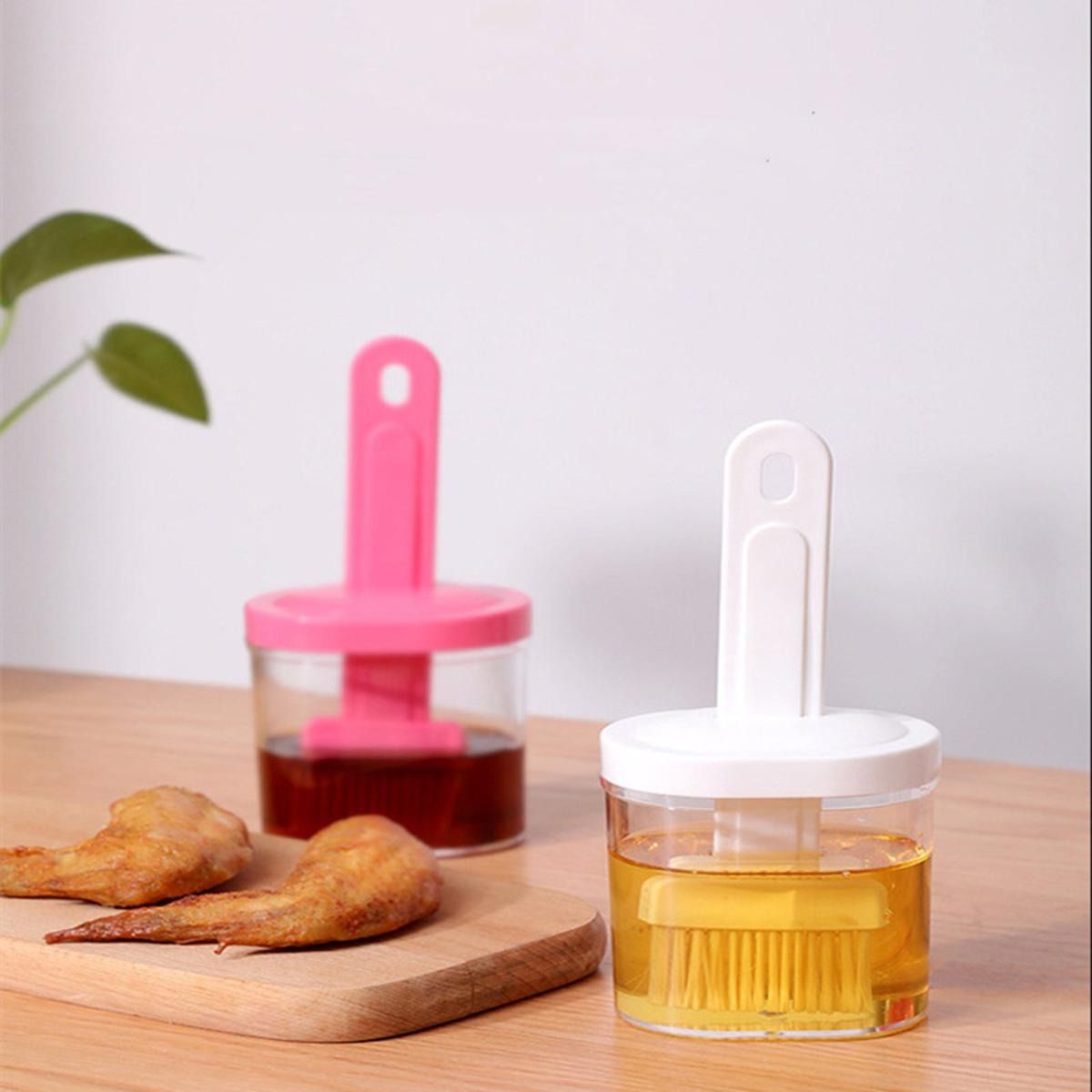 Oil Bottle with Silicone Brush – Durable Kitchen Tool for Easy Cooking and Baking Use.( Random Color) View Gallery - Pakistan