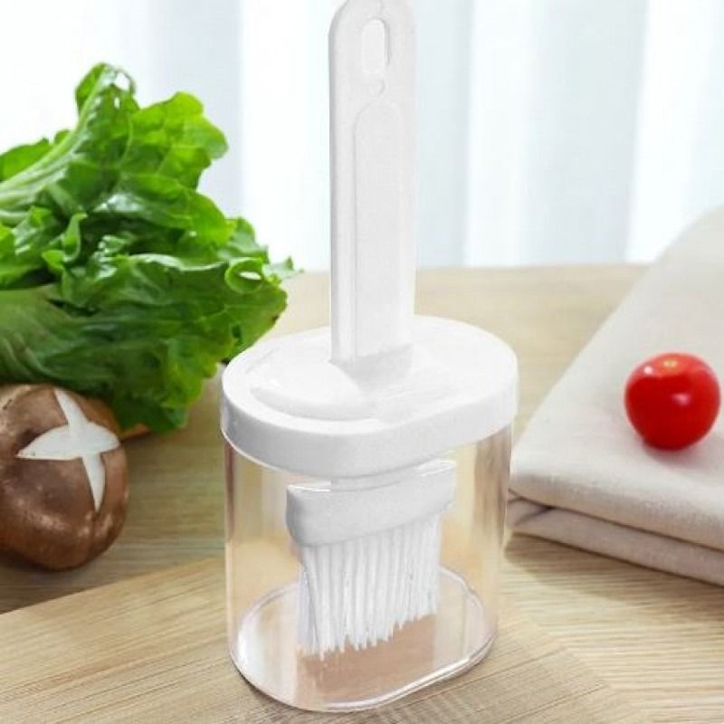 Oil Bottle with Silicone Brush – Durable Kitchen Tool for Easy Cooking and Baking Use.( Random Color) View Gallery - Pakistan