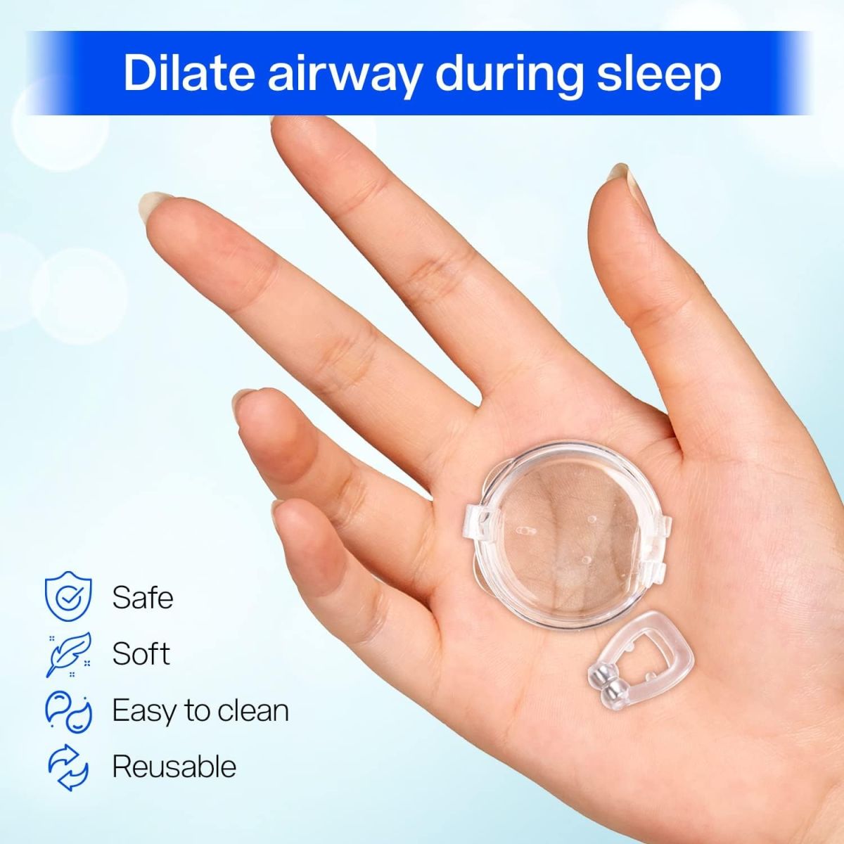 Silicone Magnet Nose Clip – Anti Snore Device for Sleeping, Best Quality, Pack of 4 View Gallery - Pakistan