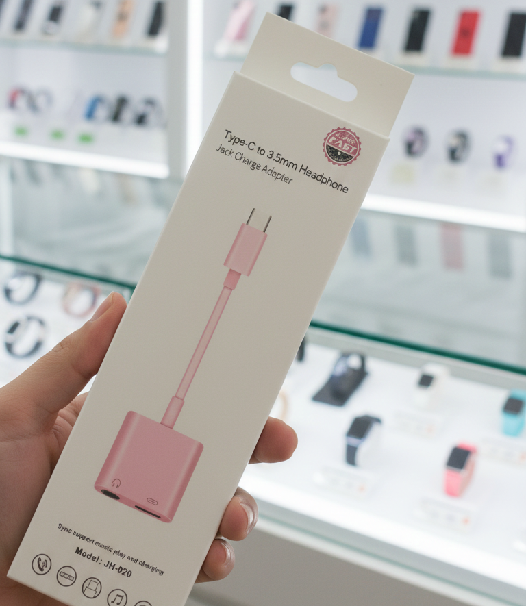 SUPEN FAST Type C To 3.5mm Headphone Jack Charge Adapter Durable Quality Easy Connectivity (Random Color) View Gallery - Pakistan