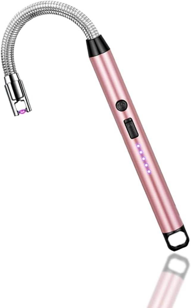 360° Outdoor Kitchen USB Rechargeable Arc Lighter – Flexible Neck, Safety Lock, Windproof & Eco-Friendly Design- Random color View Gallery - Pakistan