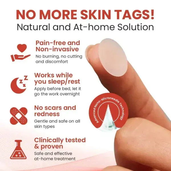 DermaSmooth Skin Tag Remover Patch – Fast, Safe, And Painless Skin Tag And Mole Removal Solution With No Scarring Or Pigmentation View Gallery - Pakistan