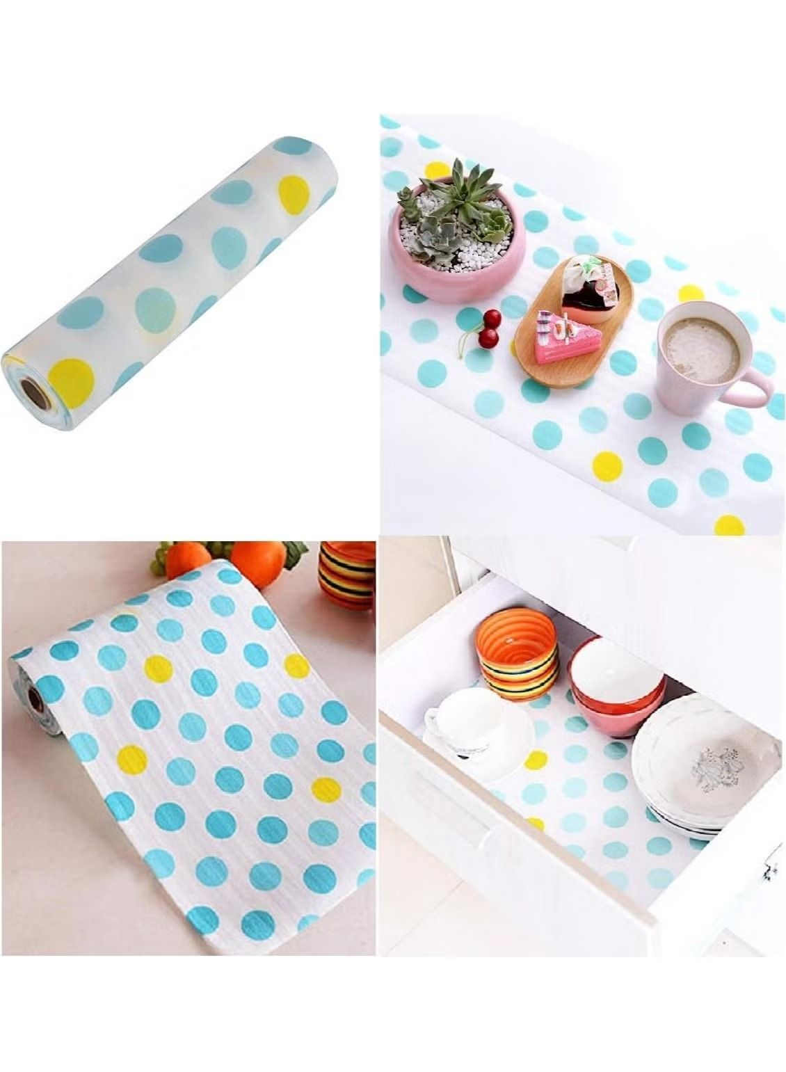 Kitchen Polka Foamic Sheet – Waterproof & Oil Resistant Decorative Cover for Walls and Counters.45x150cm. Random Colors View Gallery - Pakistan