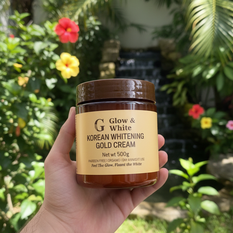 Glow & White Korean Whitening Gold Cream for radiant, bright, and nourished skin care. View Gallery - Pakistan
