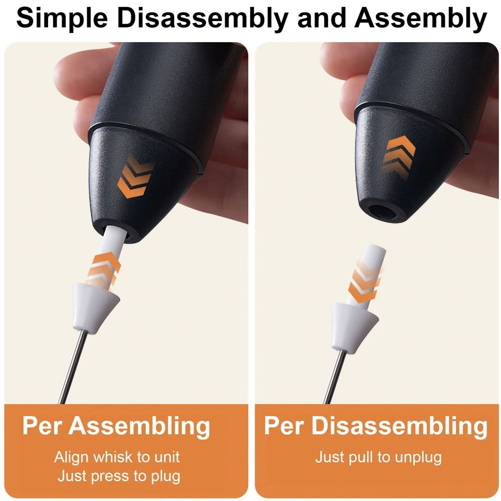Rechargeable Coffee Beater – USB Milk Frother for Coffee, Cappuccino, Latte, Matcha & Hot Chocolate | Powerful High-Speed Stainless Steel Whisk Mixer View Gallery - Pakistan