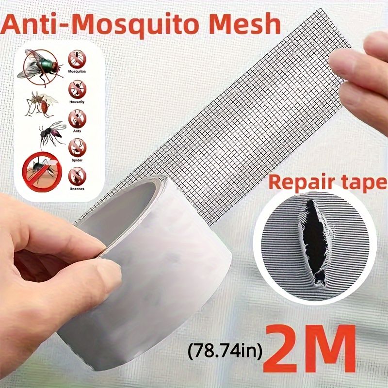 Mesh Roll Tape Window Screen Repair Patch | Keep Mosquitoes Out with Our Anti-Insect, Self-Adhesive Mesh Patch Tape - 2 meter