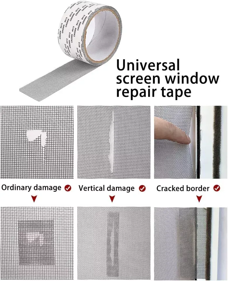 Mesh Roll Tape Window Screen Repair Patch | Keep Mosquitoes Out with Our Anti-Insect, Self-Adhesive Mesh Patch Tape - 2 meter View Gallery - Pakistan