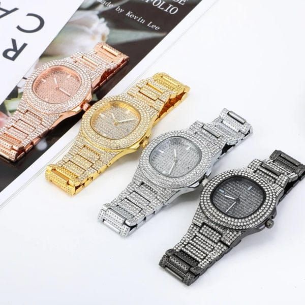 Iced Out Men Watch Diamond Steel Luxury Stylish Durable Quality Timeless Design