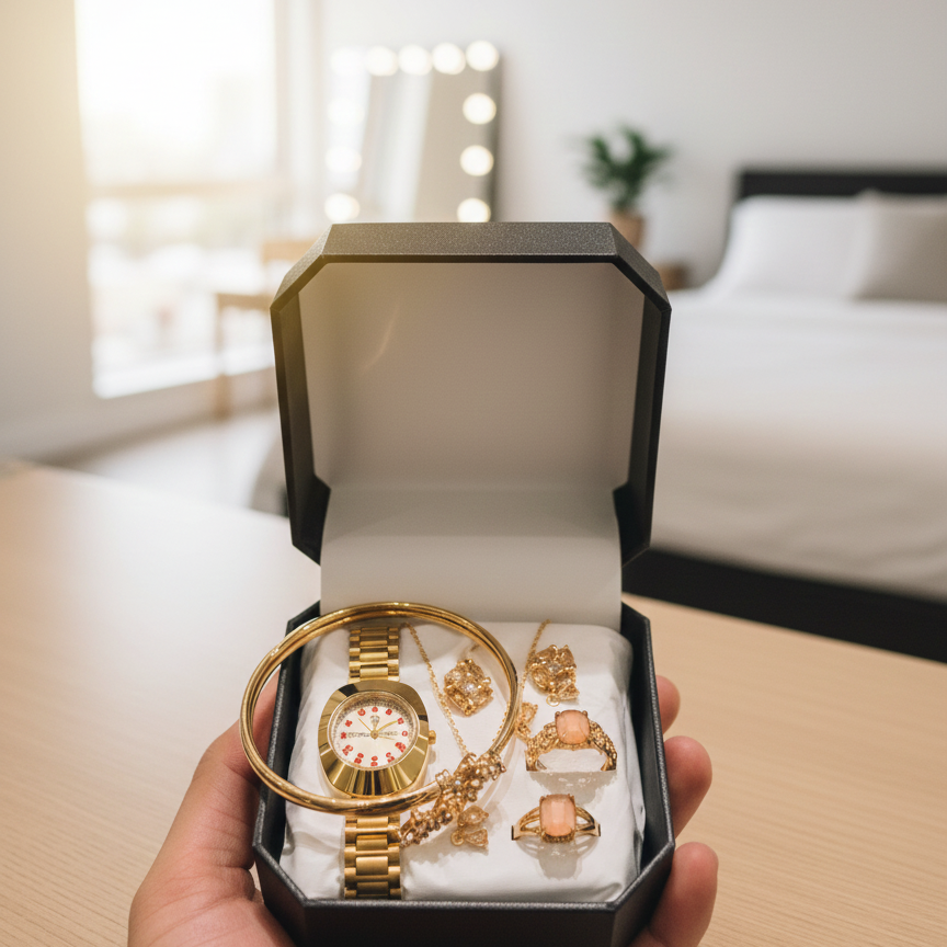 Jewellery Watch With Bangle Elegant Stylish Durable Quality Timeless Design (With Box) View Gallery - Pakistan