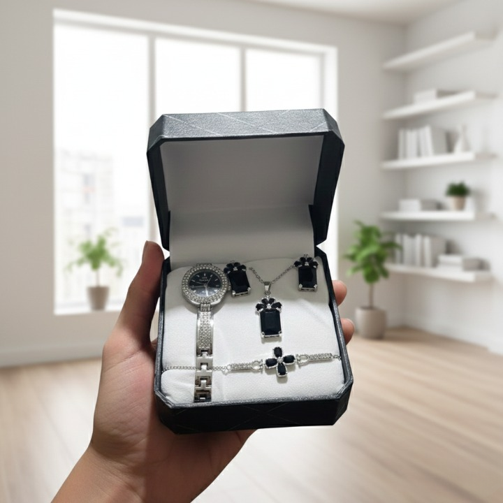 Ladies Jewellery Watch Premium Elegant Stylish Durable Quality Timeless Fashion Accessory (With Box) View Gallery - Pakistan