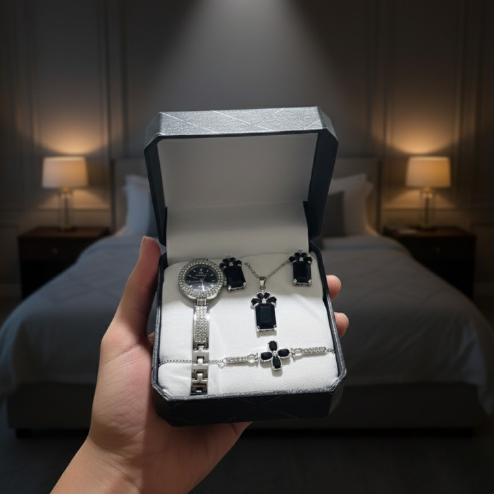 Ladies Jewellery Watch Premium Elegant Stylish Durable Quality Timeless Fashion Accessory (With Box) View Gallery - Pakistan