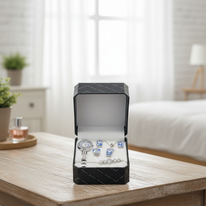 Ladies Watch Jewellery Elegant Design Durable Quality Stylish Look Reliable Performance Perfect Choice For Daily Wear (With Box) View Gallery - Pakistan