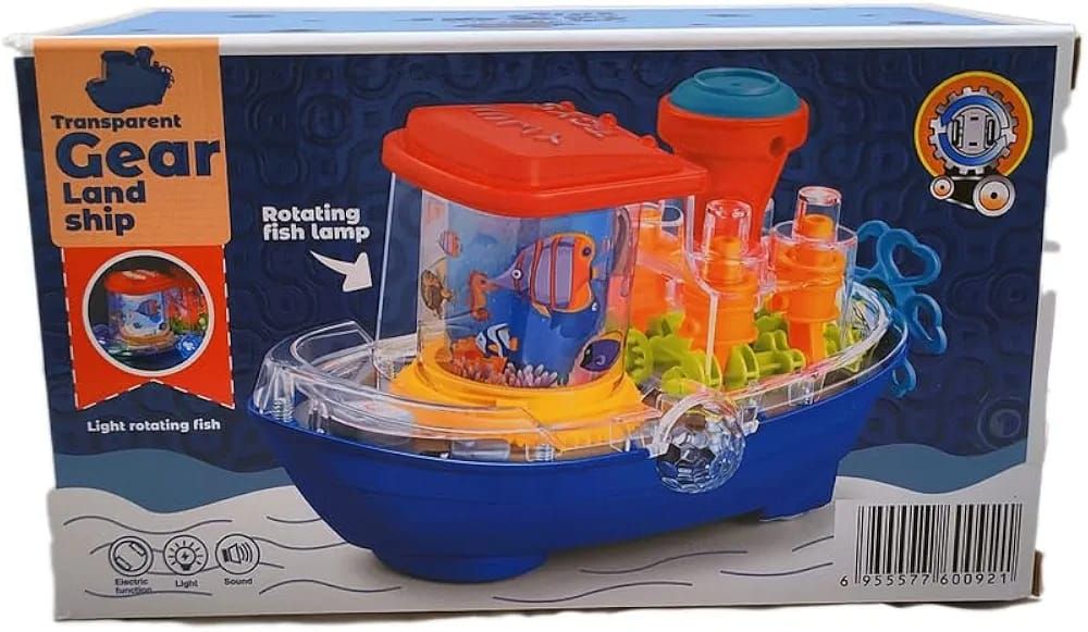Gear Ship Bump and Go Toy for Kids with 3D Lights, Music & Automatic Action Play View Gallery - Pakistan