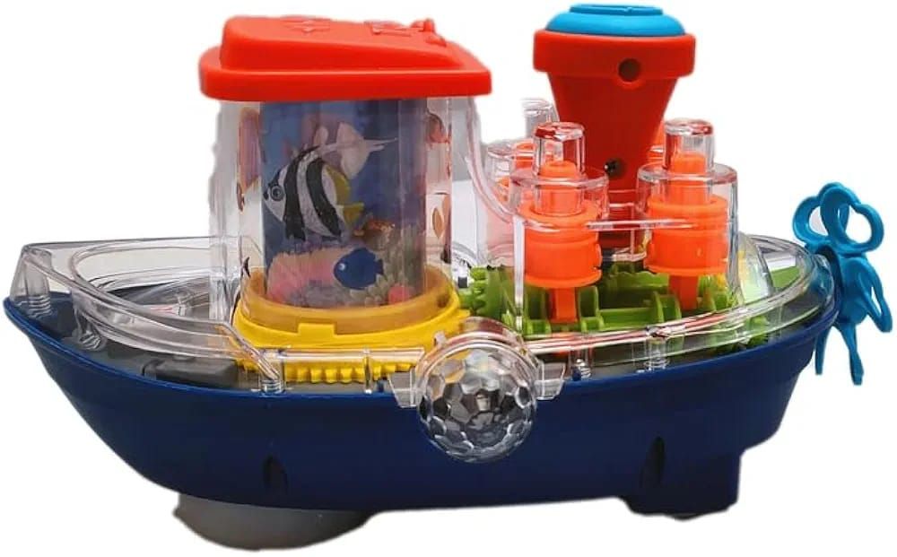 Gear Ship Bump and Go Toy for Kids with 3D Lights, Music & Automatic Action Play View Gallery - Pakistan