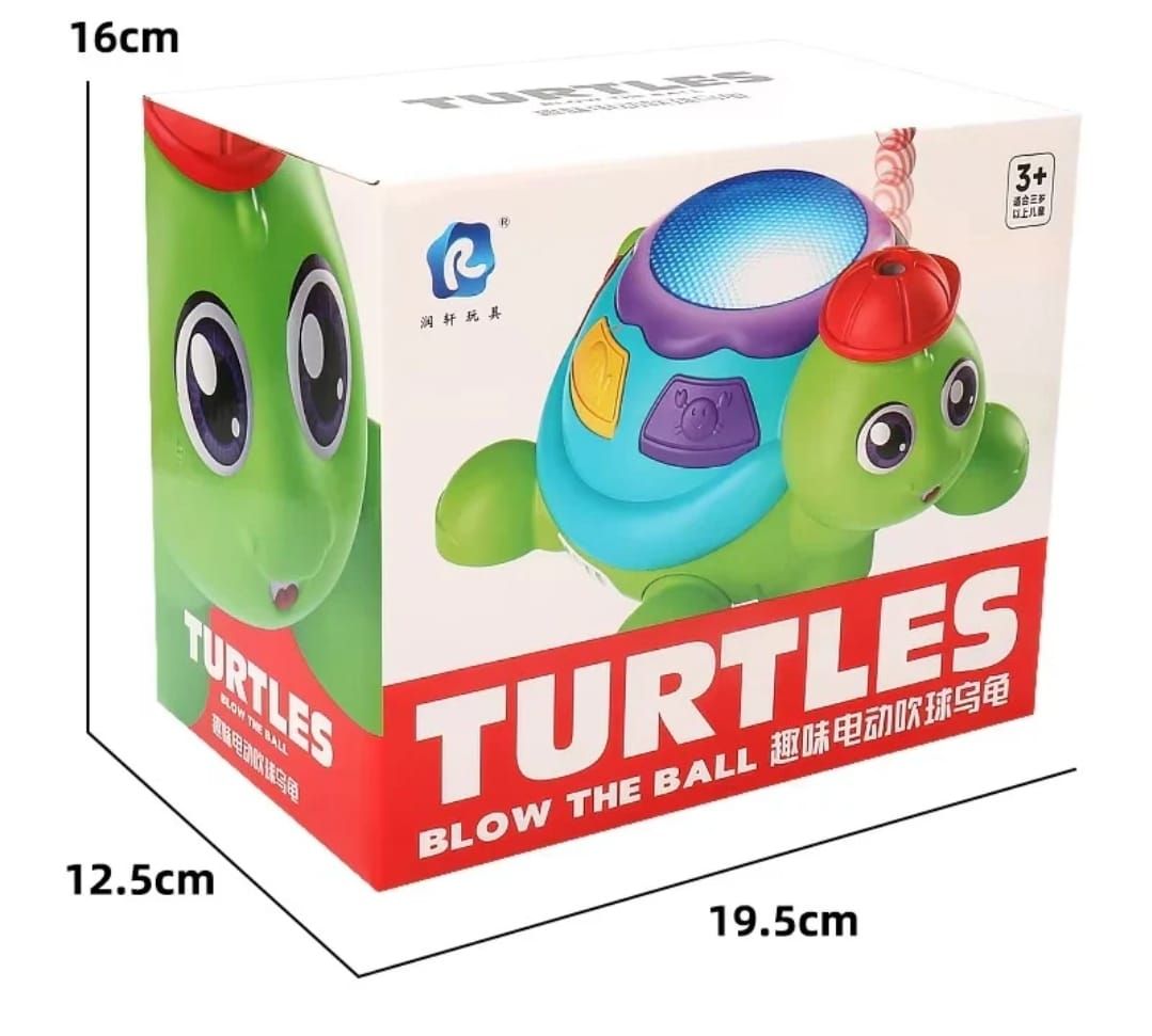 Blow the Ball Turtle Toy with Music & Lights – Fun Interactive Play for Kids View Gallery - Pakistan