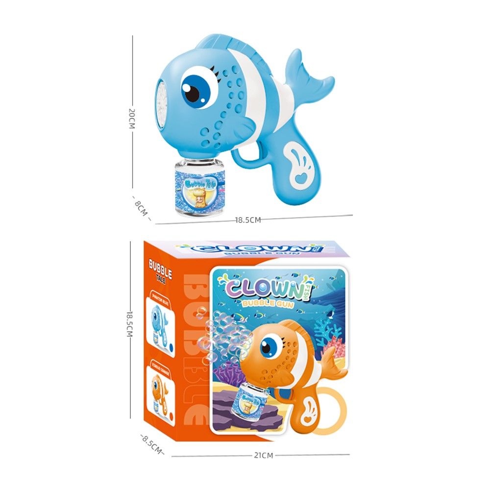 Fish Bubble Gun – Automatic Bubble Blower with Lights, Sounds & Fun Fish Design for Kids View Gallery - Pakistan