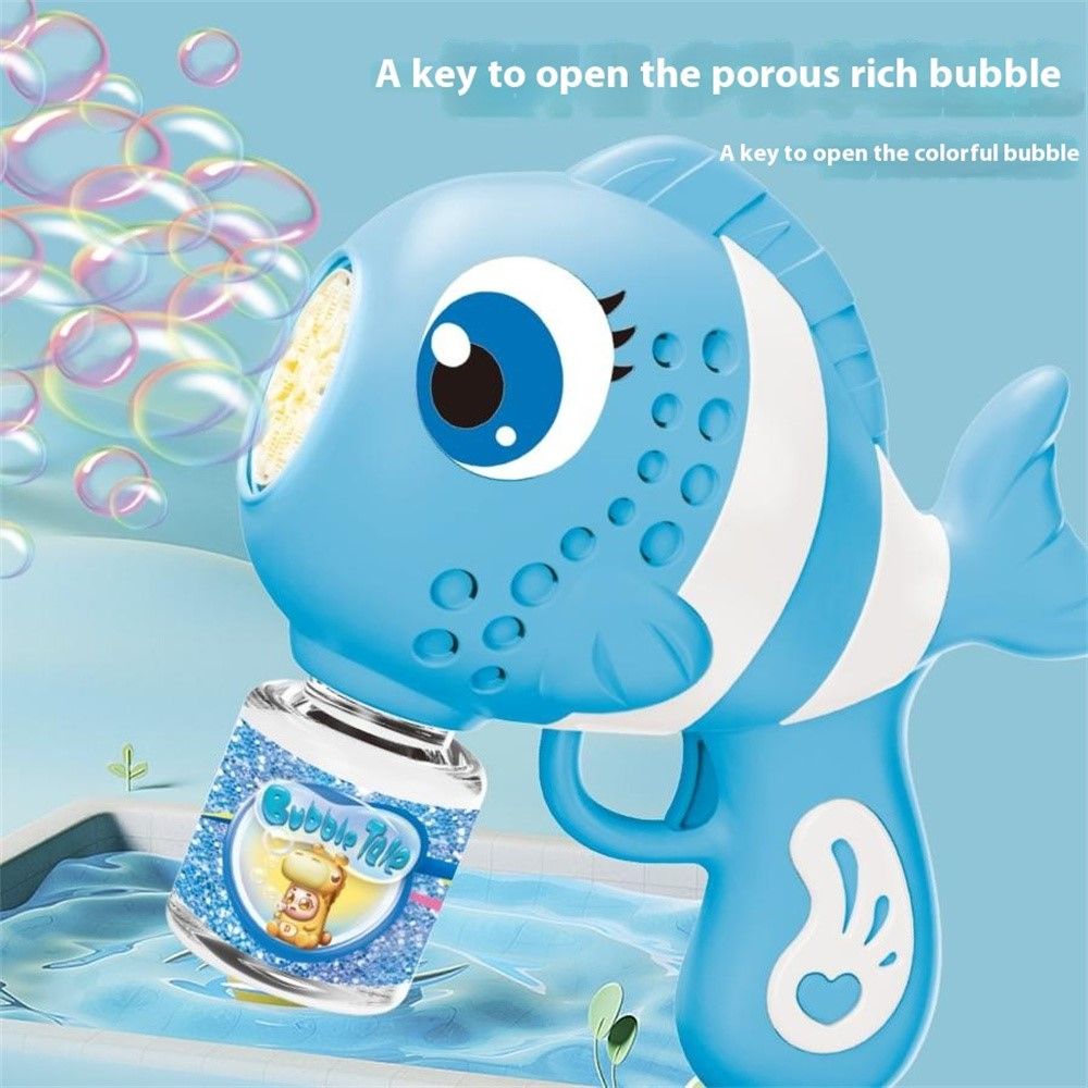 Fish Bubble Gun – Automatic Bubble Blower with Lights, Sounds & Fun Fish Design for Kids View Gallery - Pakistan