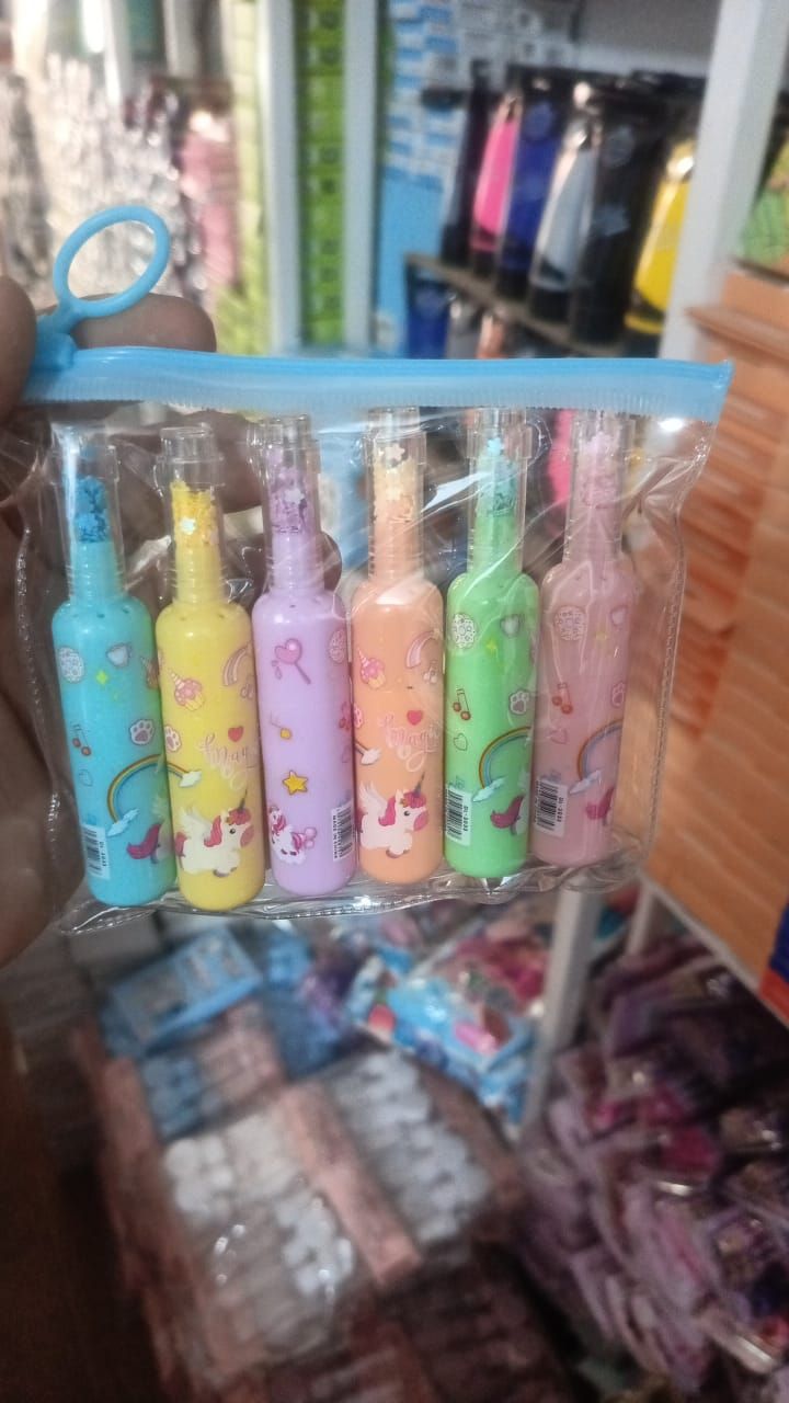 Pack of 6 Bottle Shaped Kromi Character Highlighters for Girls and Boys – Cute Stationery Set View Gallery - Pakistan